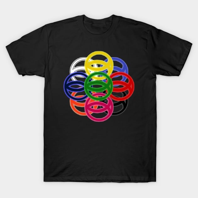 Ichthys of Many Colors T-Shirt by J. Rufus T-Shirtery